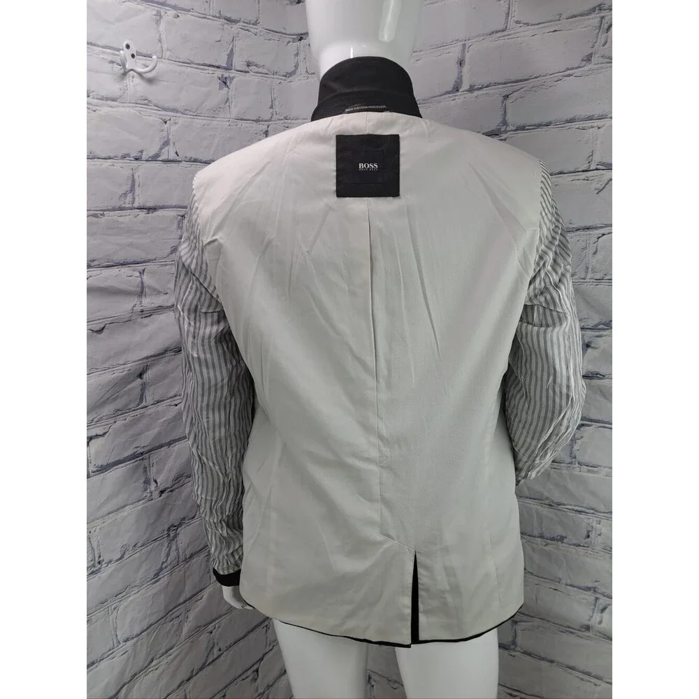 Hugo Boss Men's Sport Coat Blazer 3/2 Roll Jacket Denim Regular Fit Casu 42R